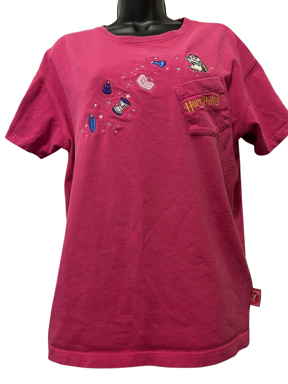 Warner Bros. Hot Pink Harry Potter Embroidered Pocket Tee
